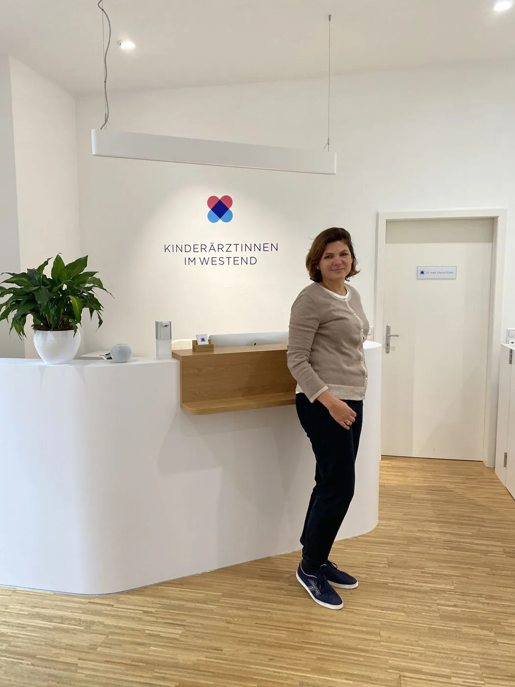 Viktoria Eliseeva-Amon at a partner children's clinic